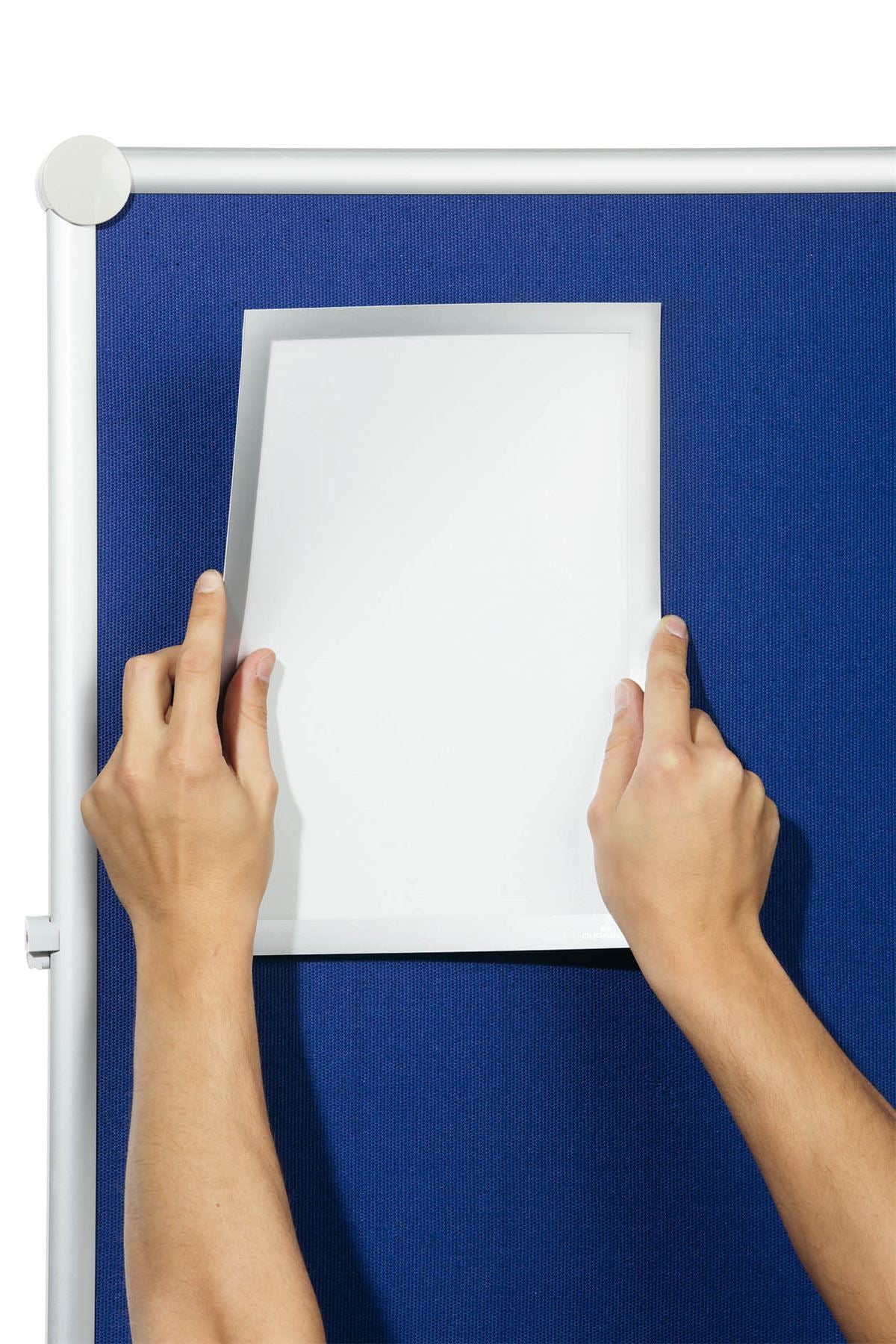 Durable DURAFRAME GRIP Fabric Adhesive Magnetic Signage Frame | A4 | Silver