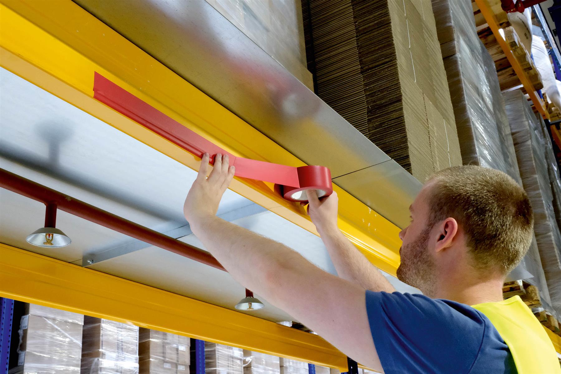 Durable DURALINE Strong Removable PVC Floor Marking Tape | 50mm x 33m | Red