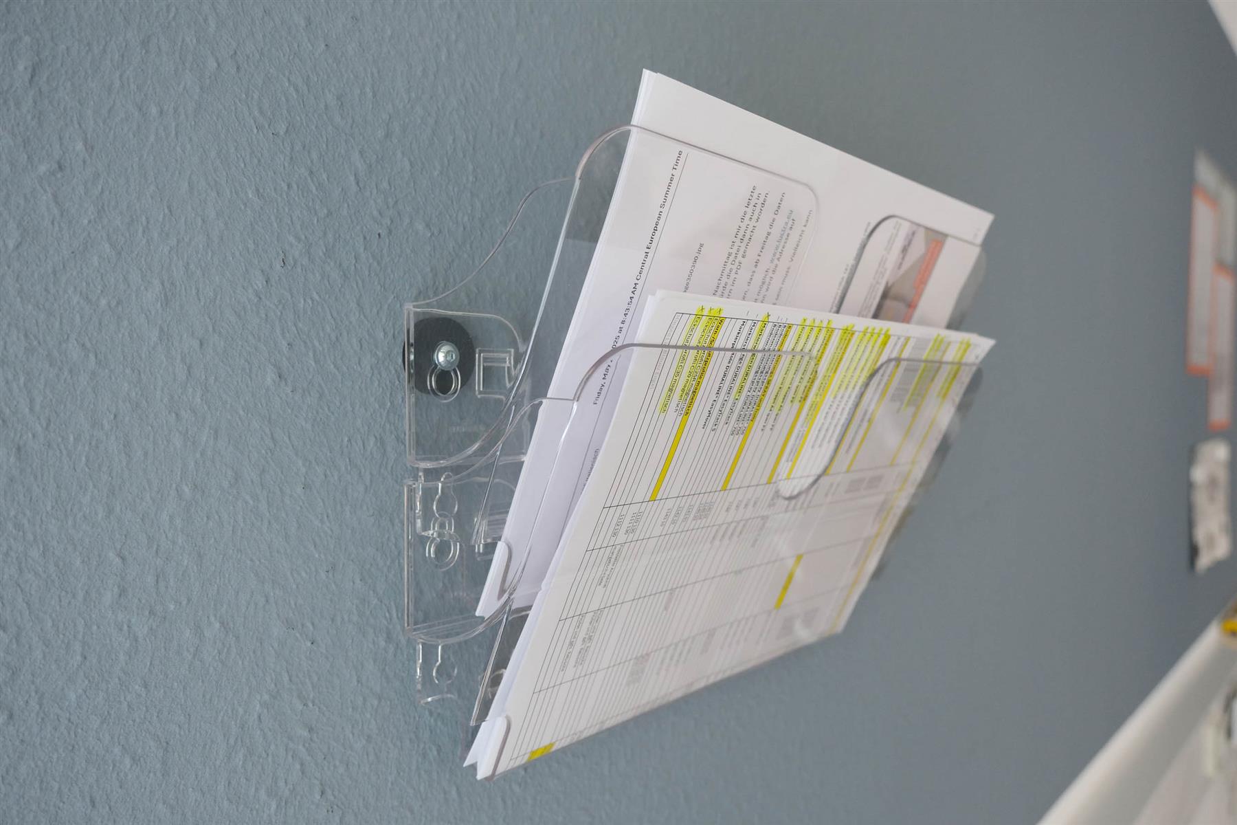 Durable A4 Magnetic Literature Holder | Dual Wall Display | FLEXIPLUS | Clear