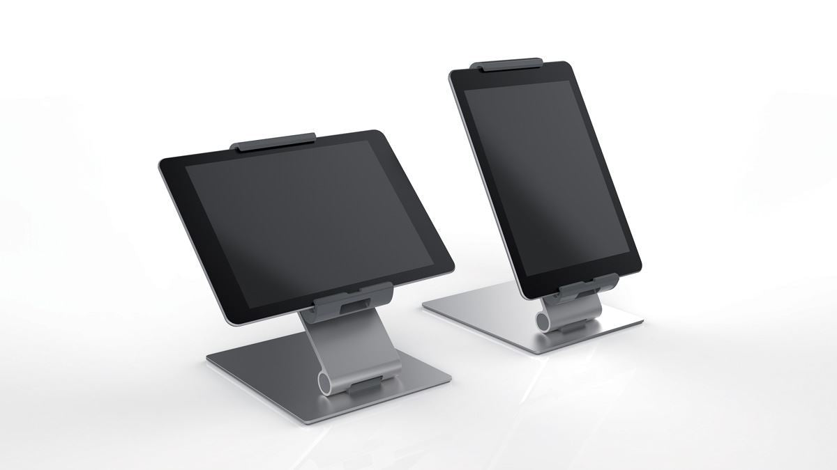 Durable Aluminium Foldable Tablet Holder iPad Desk Stand | Lockable & Rotatable