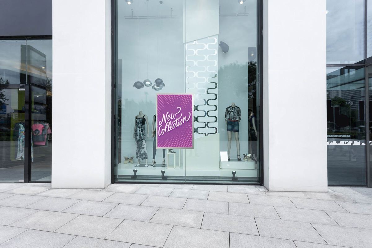 Durable DURAFRAME SUN Static Cling Magnetic UV Signage Frame | 70x100cm | Silver