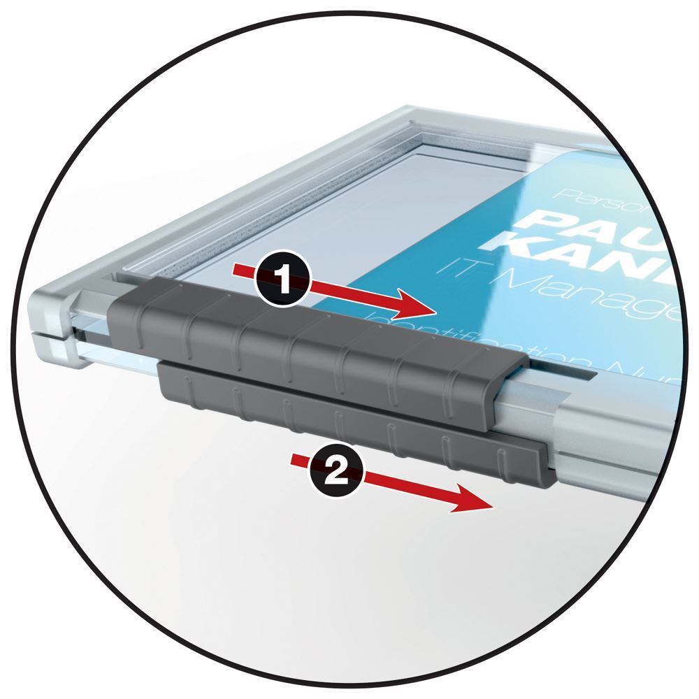 Durable PUSHBOX Duo 2 Card Security ID Holders with Lanyards | 10 Pack | Clear