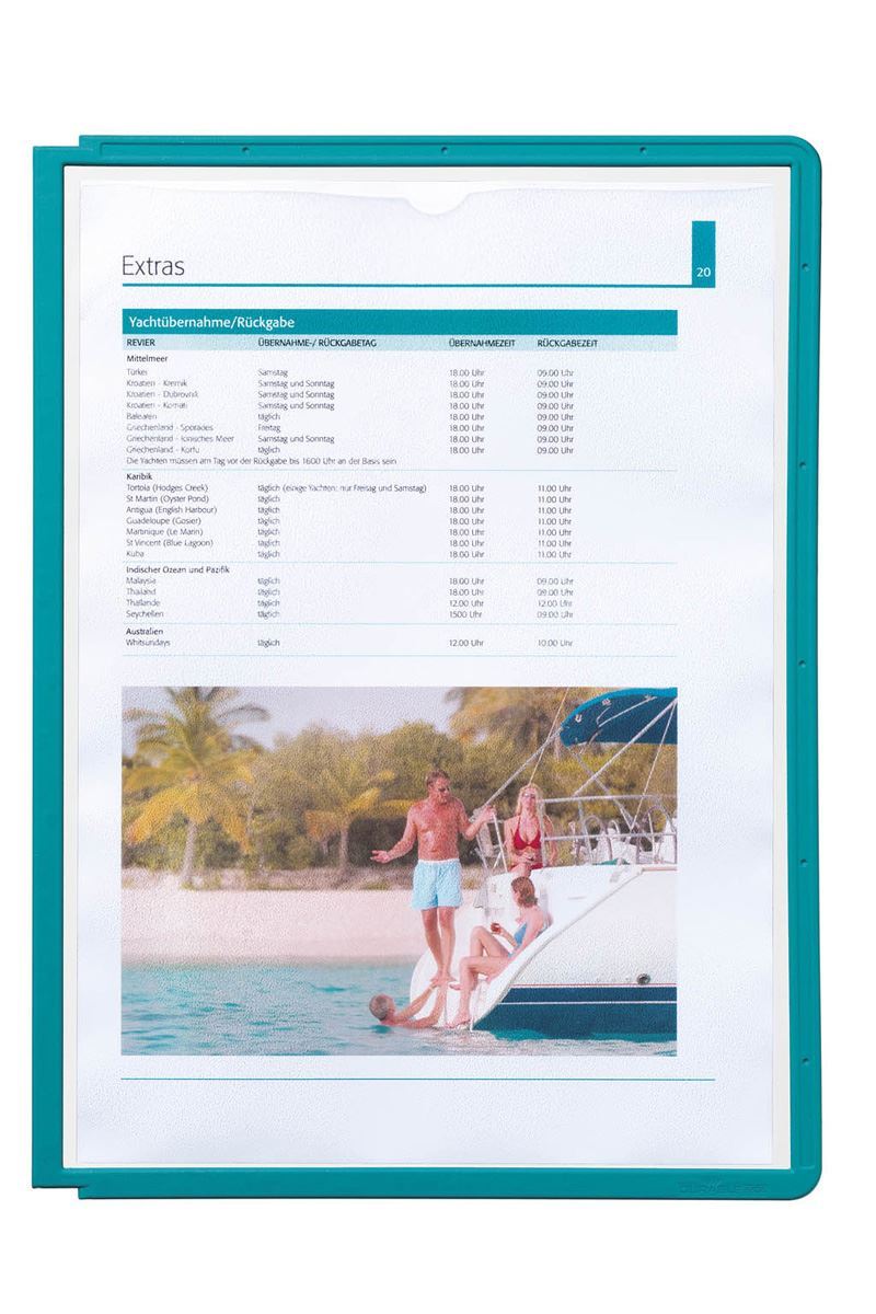 Durable SHERPA Replacement Display Panels | 5 Pack | A4 Green