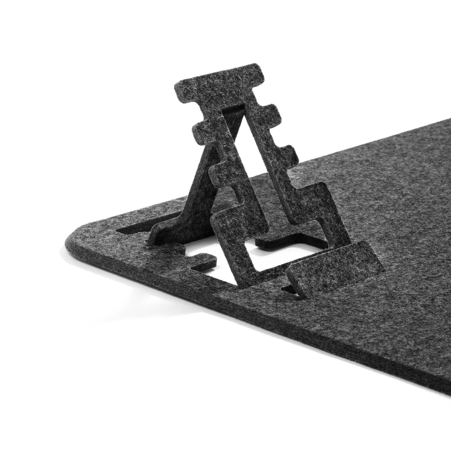 Durable Premium Soft Felt Desk Mat | with Fold Out Phone Holder | 70 x 33 cm