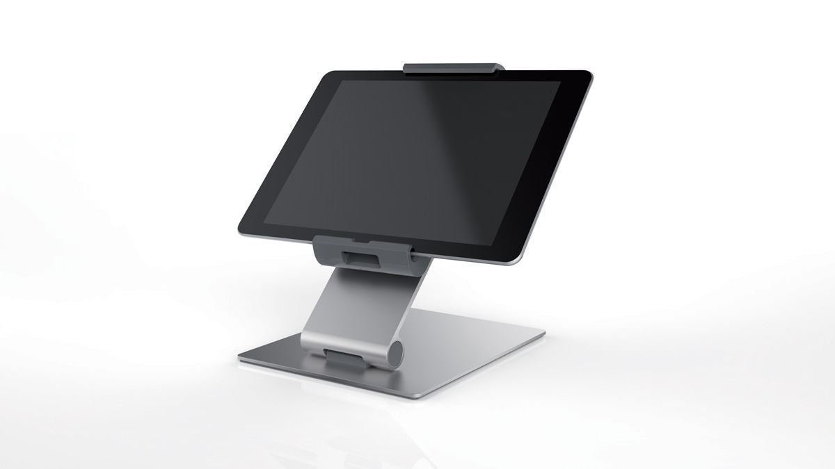 Durable Aluminium Foldable Tablet Holder iPad Desk Stand | Lockable & Rotatable