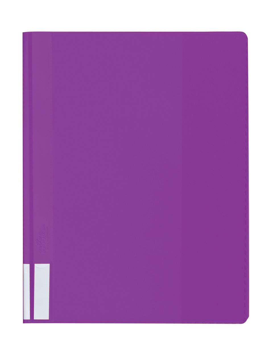 Durable DURALUX Clear View Project Folder Report File | 25 Pack | A4+ Purple