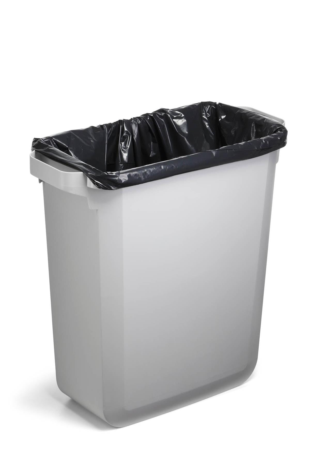 Durable DURABIN Grey Rectangular Recycling Bin + Grey Hinged Lid | 60L
