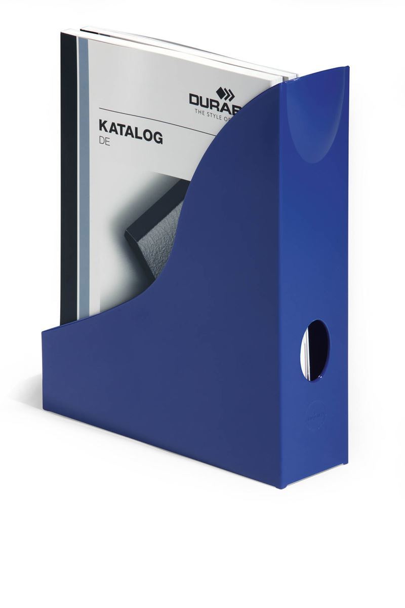 Durable Magazine Rack Document Holder Desk File Organiser | A4 Blue