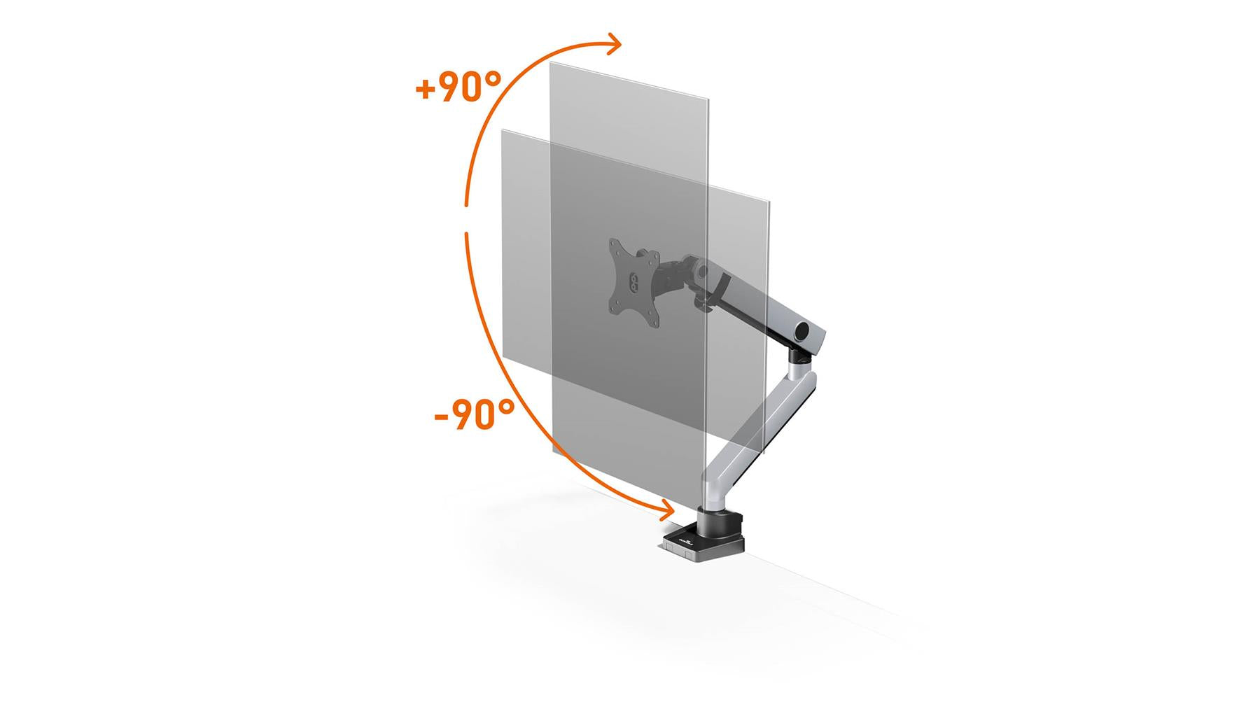 Durable SELECT PLUS Monitor Mount Arm Desk Clamp for 1 Screen | 17 - 32"