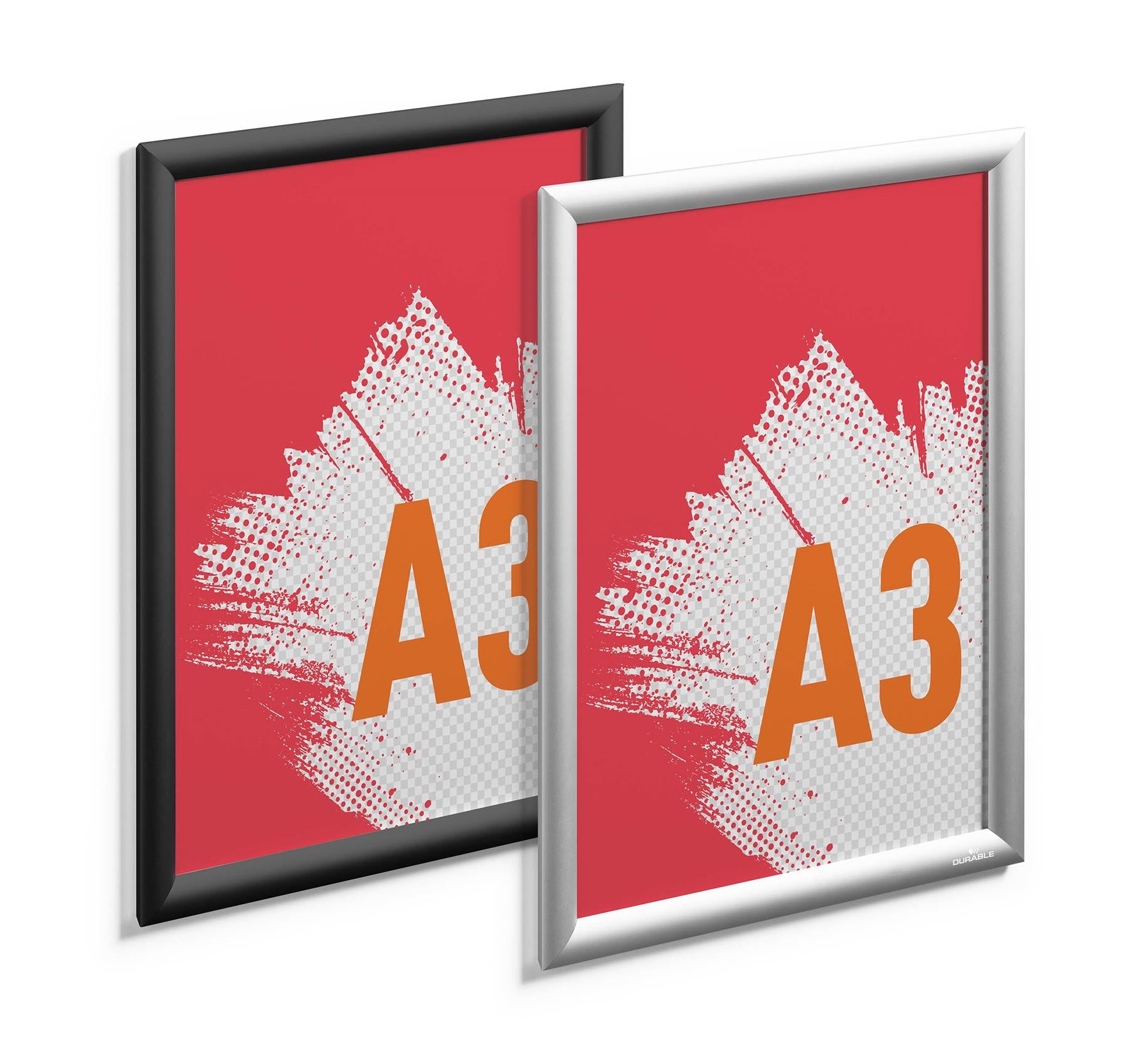 Durable Aluminium Snap Frame Retail Clip Poster Holder Notice Board | A3 Black