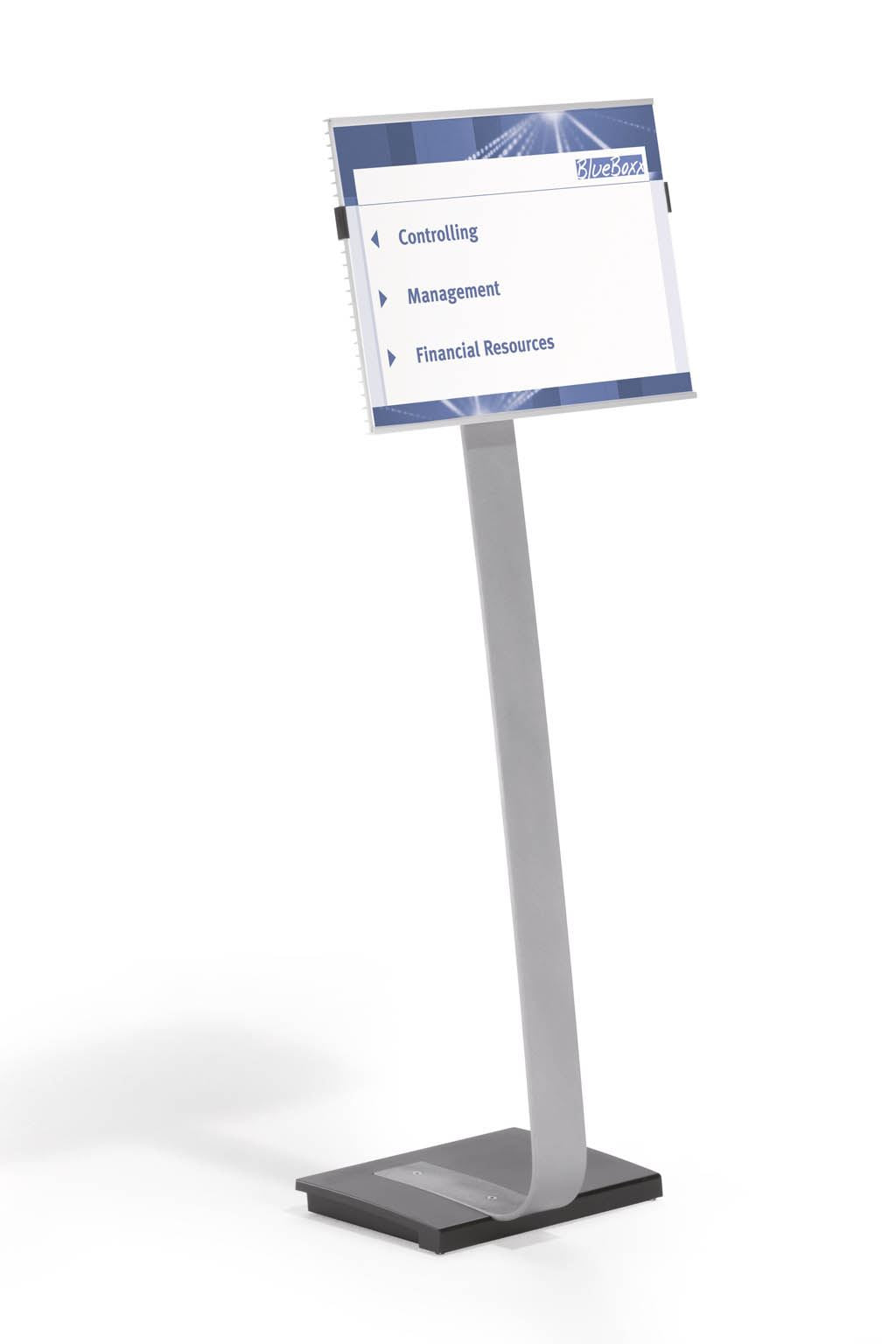 Durable INFO SIGN Aluminium Display Panel Info Floor Stand A3 | 1.25m | Silver