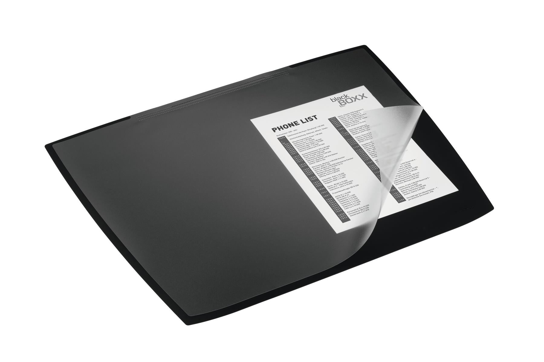 Durable ARTWORK Overlay Desk Mat | Non-Slip with Clear Anti-Glare Cover | Black