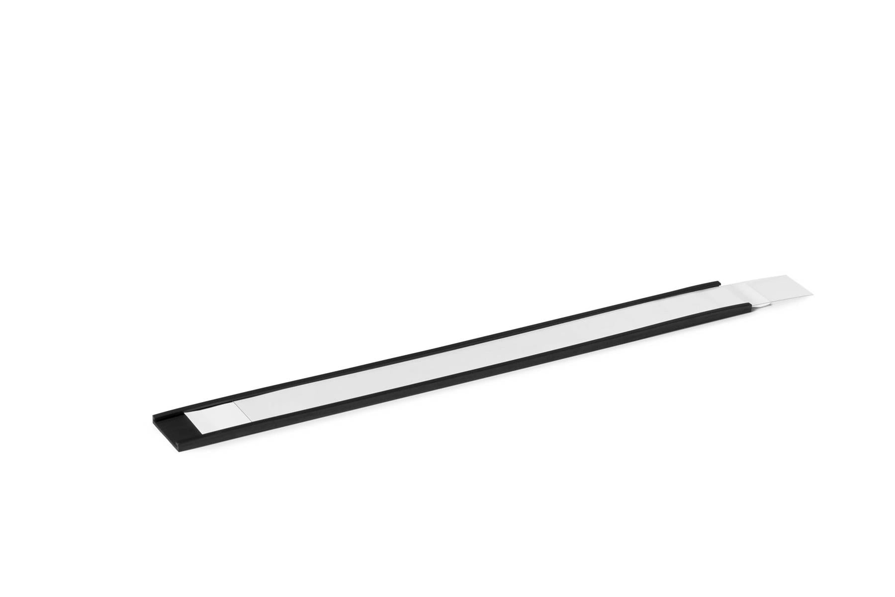 Durable Magnetic C Channel Ticket Lable Holders | 50 Pack | 200 x 20mm | Black