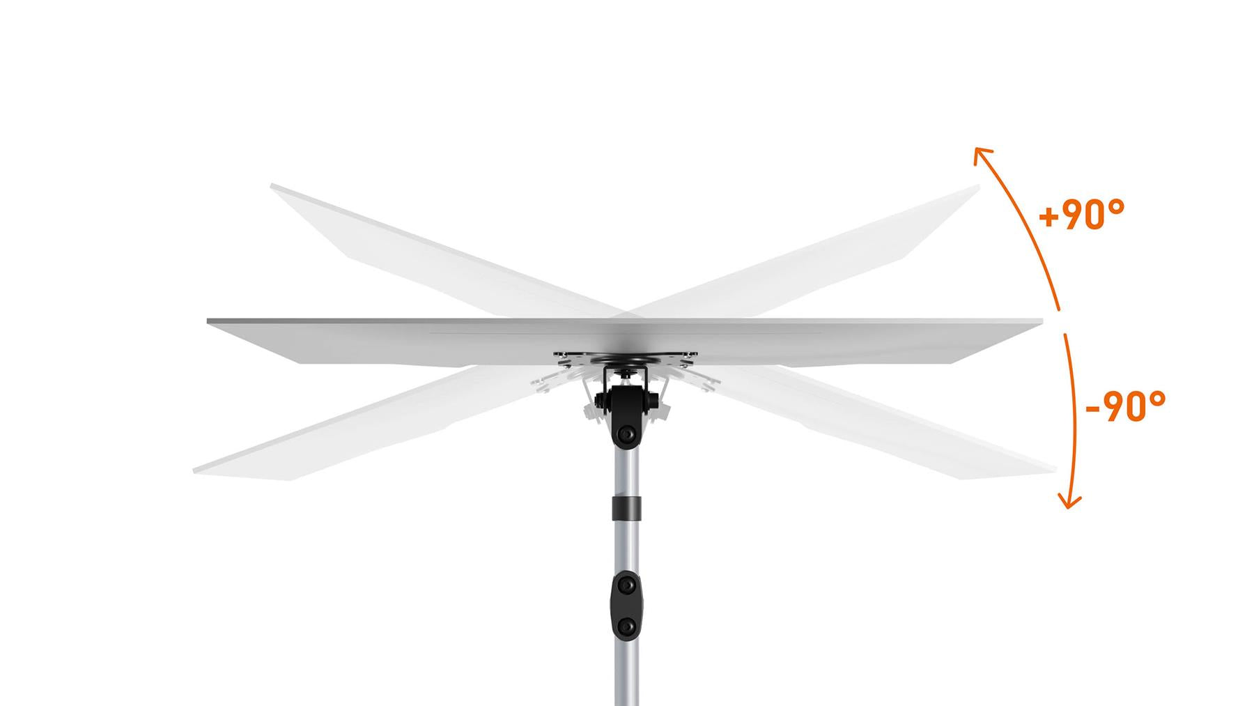 Durable SELECT Monitor Mount Desk Clamp for 1 Screen | 13 - 27" | Gloss Silver