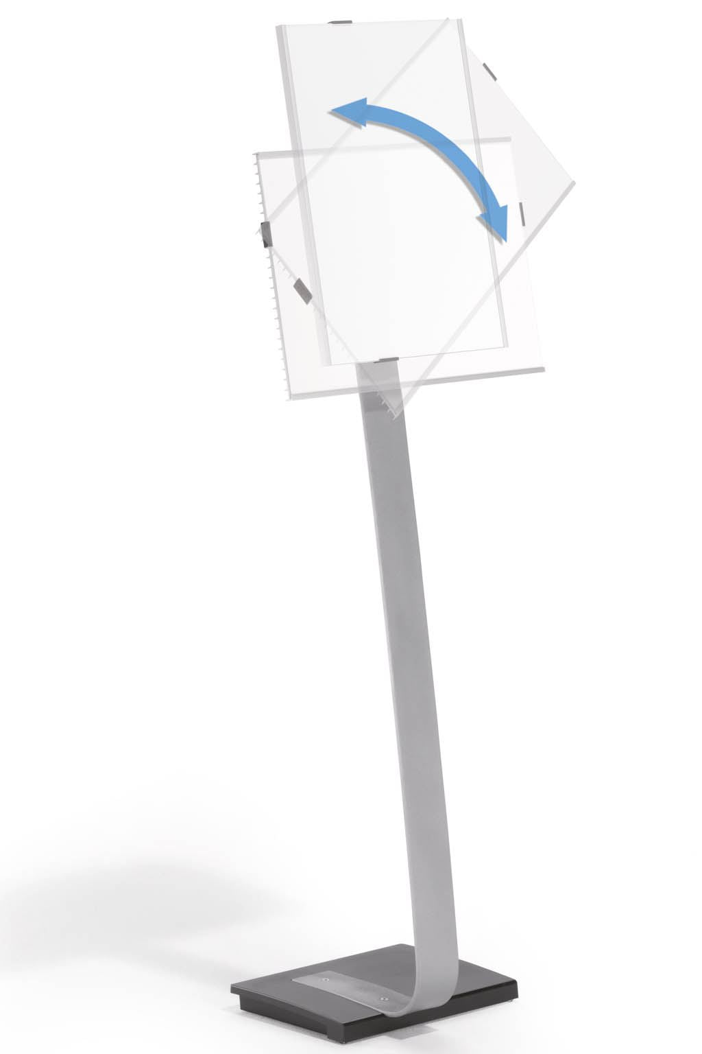 Durable INFO SIGN Aluminium Display Panel Info Floor Stand A3 | 1.25m | Silver