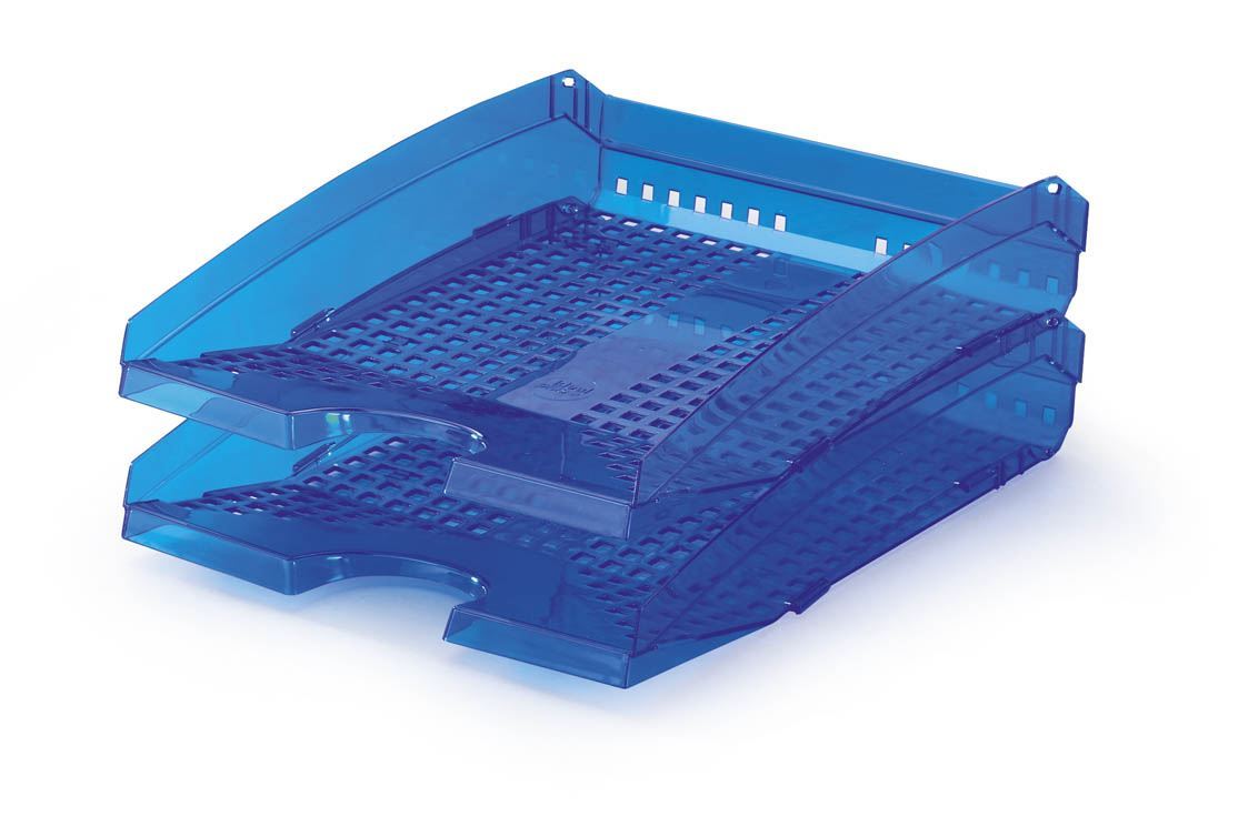 Durable TREND Stackable Letter Tray Document Organiser Paper File | A4+ Blue