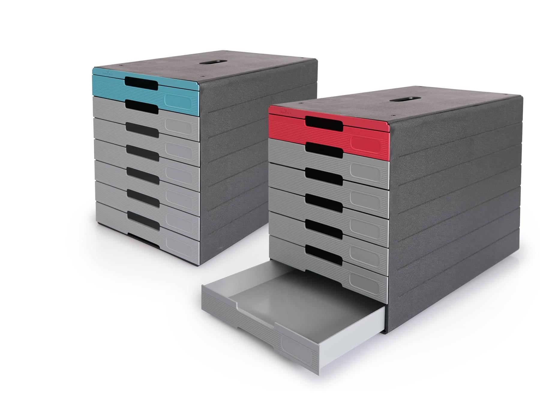 Durable IDEALBOX ECO 7 Drawer Recycled Plastic File Storage Organiser | Blue