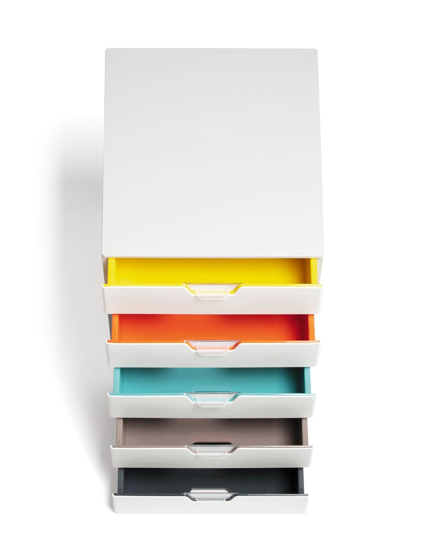 Durable VARICOLOR Desktop Organiser 5 Drawer Colour Coded Modular Storage | A4+