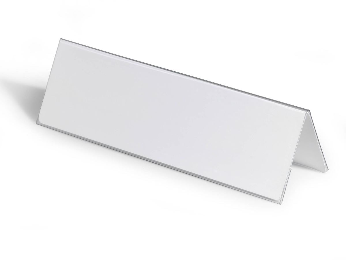 Durable Clear Plastic Table Place Name Holders and Inserts | 25 Pack | 105x297mm