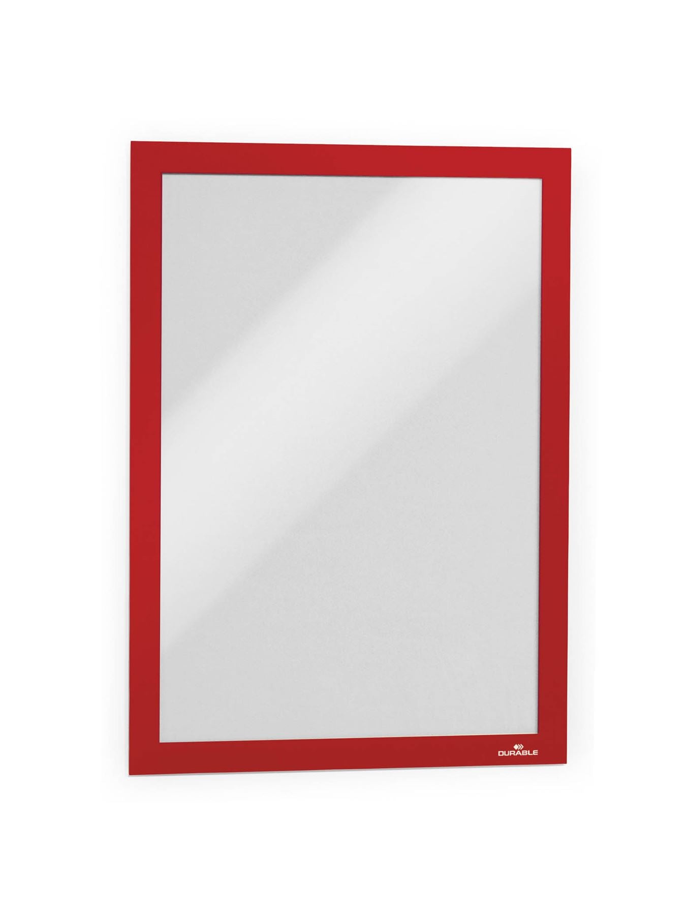 Durable DURAFRAME Self Adhesive Magnetic Signage Frame | A4 Red