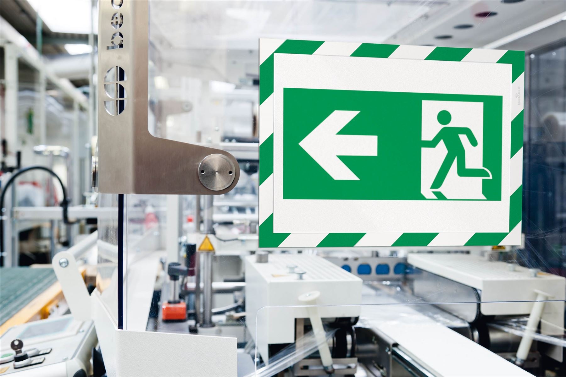 Durable DURAFRAME Adhesive Magnetic Hazard Frame | 2 Pack | A4 Green & White
