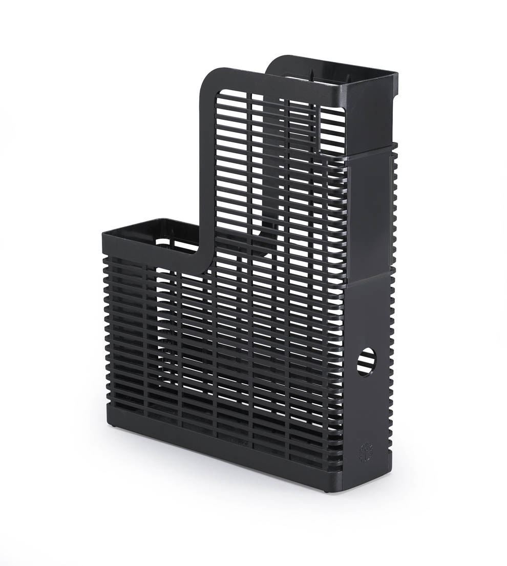 Durable OPTIMO Magazine Rack Recycled Plastic Desk File Organiser | A4 Grey