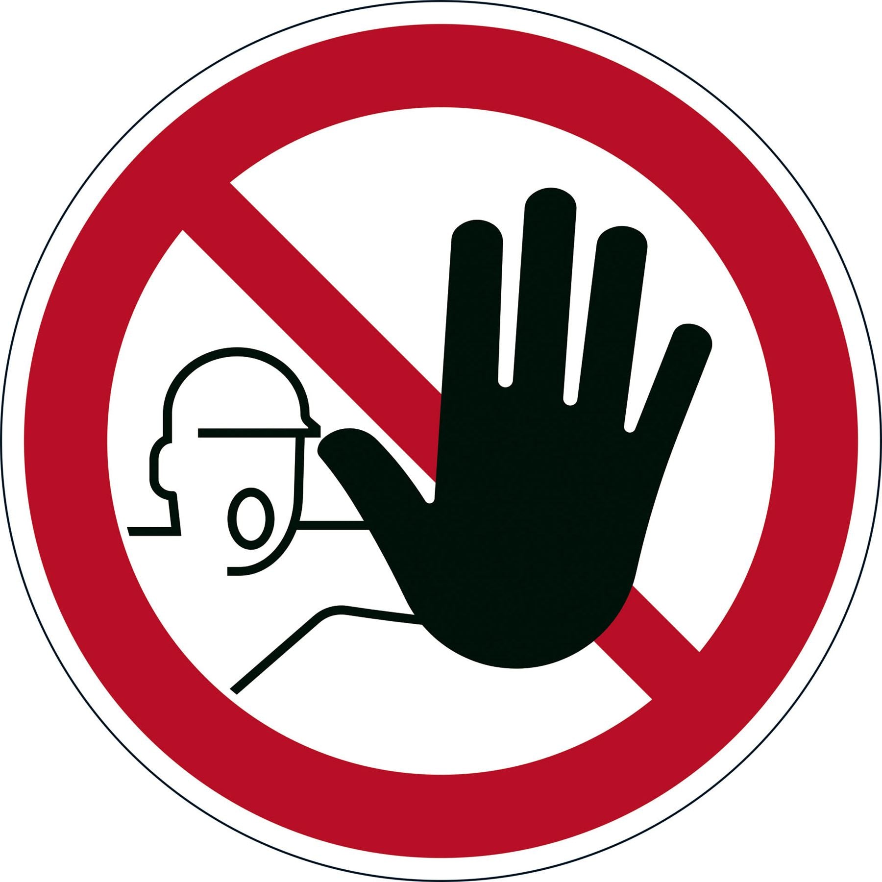Durable Adhesive ISO "Entry Prohibited" Sign Safety Floor Sticker | 43cm