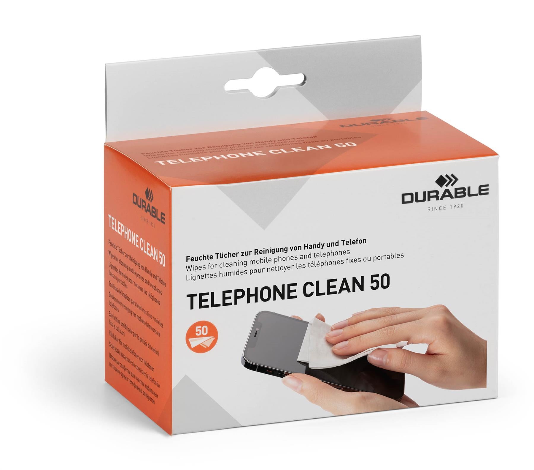 Durable Streak-Free Phone Cleaning Wipes | 50 Biodegradable Sachets