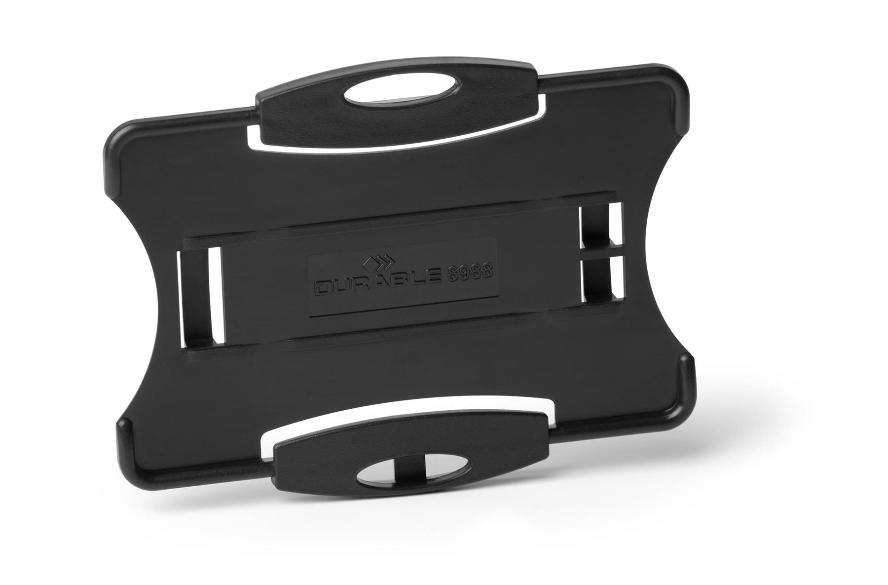 Durable ECO Recycled Plastic Security ID Card Badge Holders | 10 Pack | Black