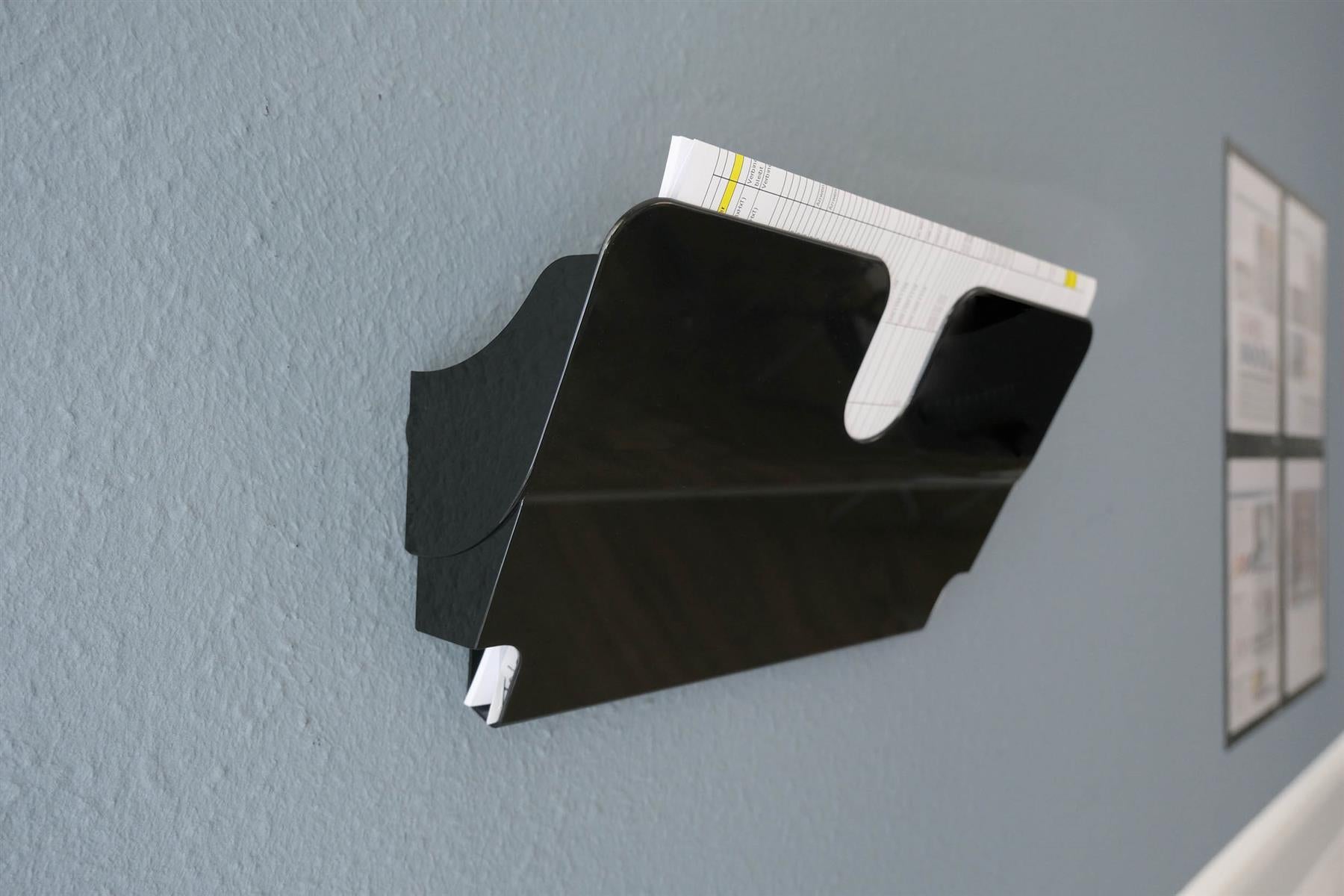 Durable A4 Magnetic Literature Holder | Wall-Mounted Display | FLEXIPLUS | Black