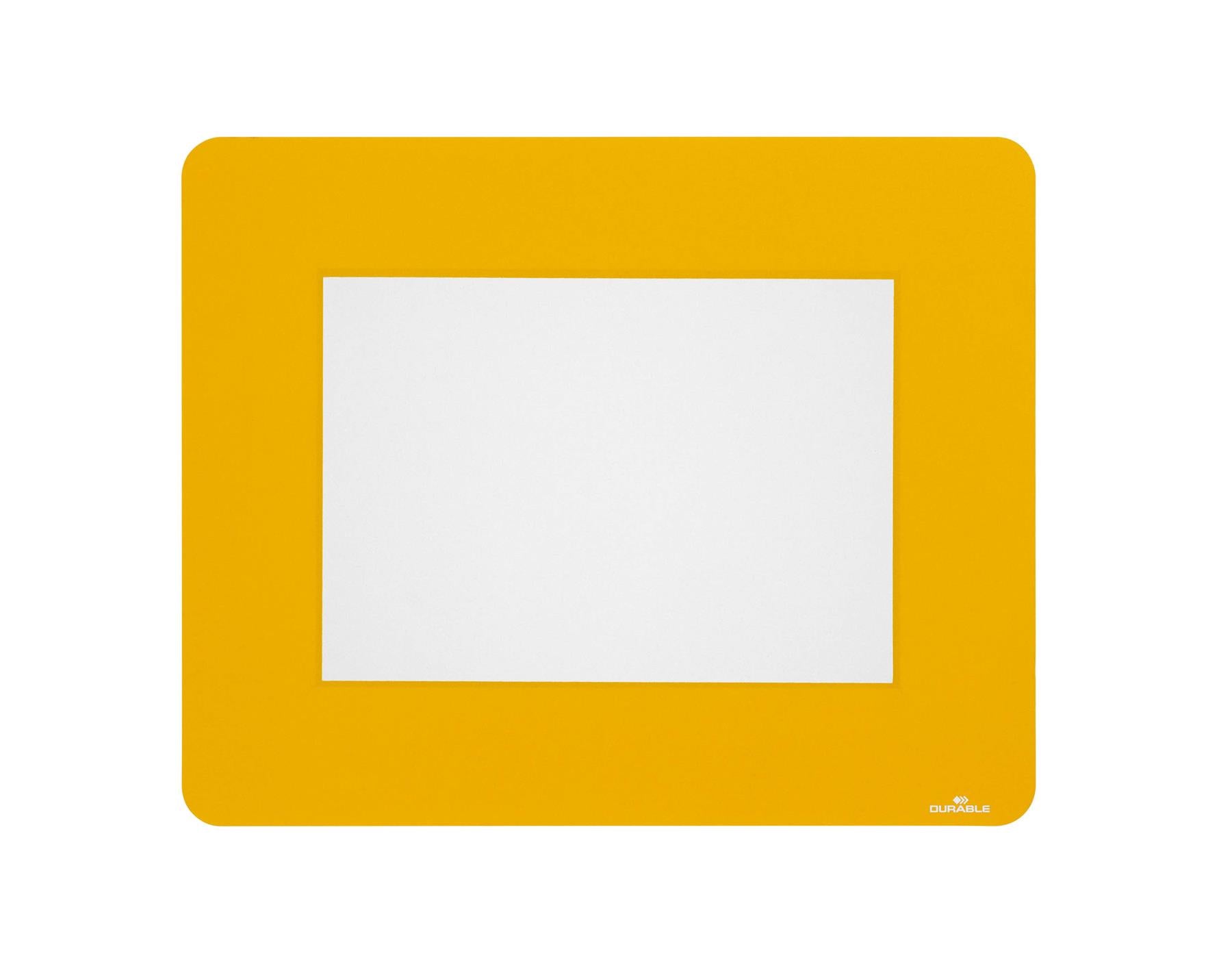 Durable Adhesive Non Slip Floor Frame Safety Label Holder | 10 Pack | A5 Yellow