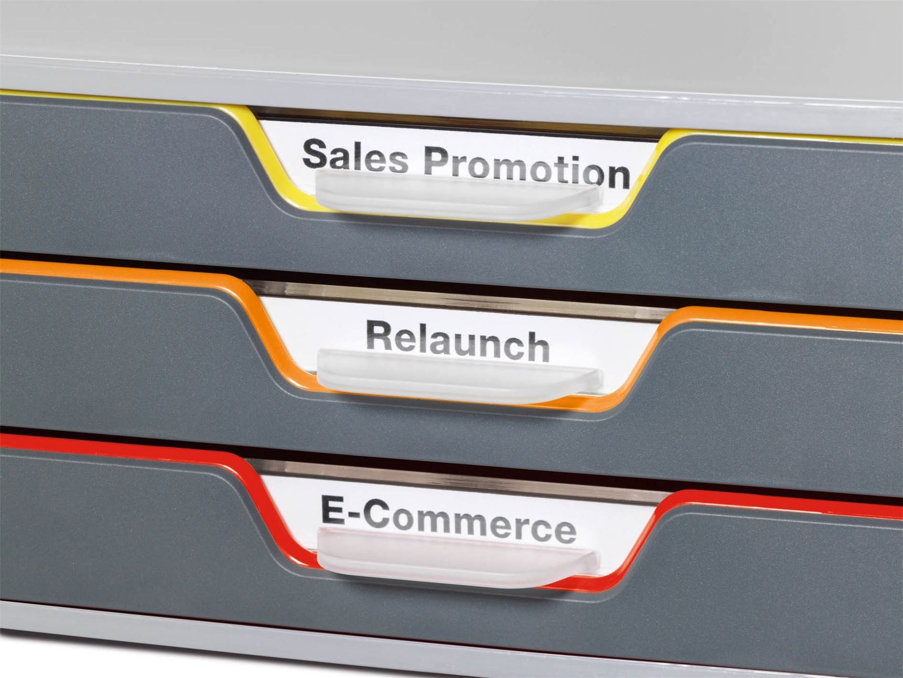 Durable VARICOLOR Desktop Organiser 3 Drawer Colour Coded Modular Storage | A4+