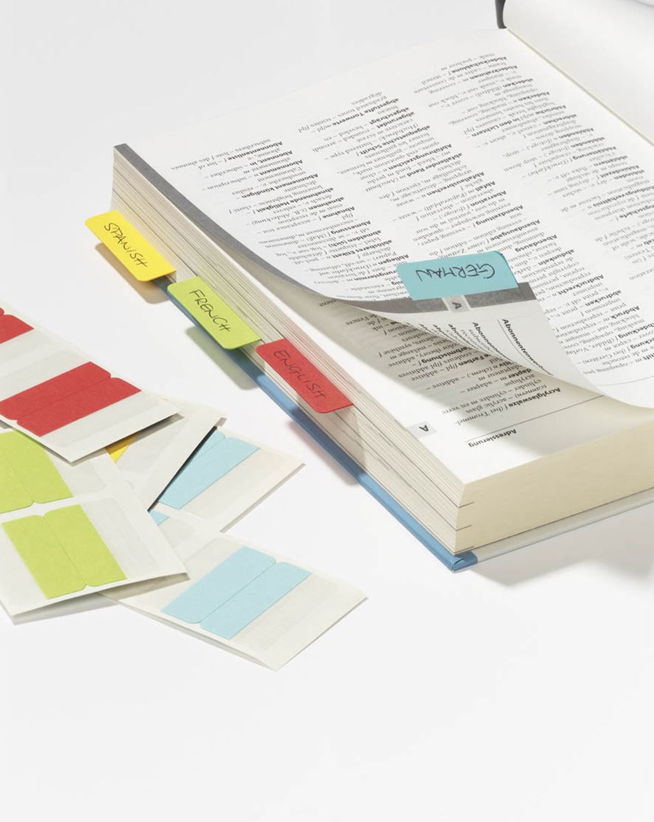 Durable QUICK TAB DUO Self-Adhesive Index Tabs Page Marker | 24 Pack | Assorted