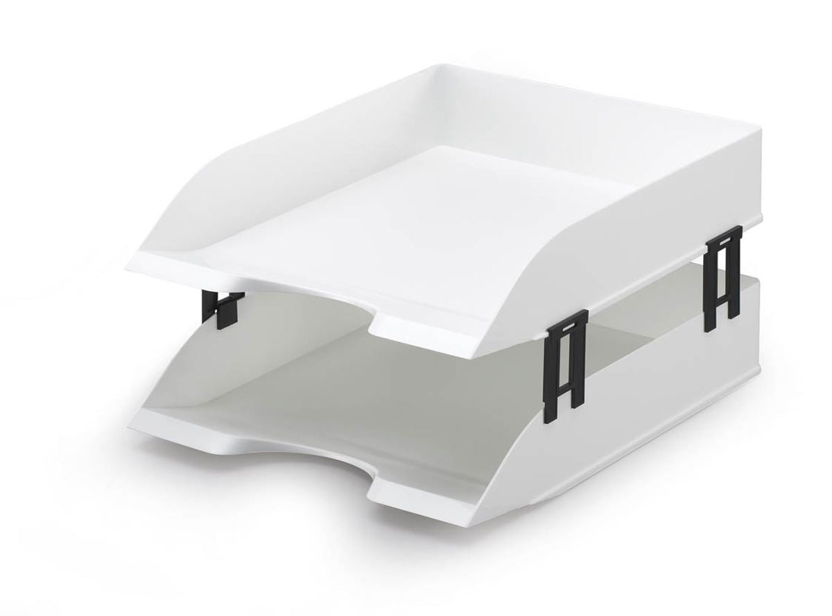 Durable Stackable Letter Tray Document Organiser Paper File | A4+ White