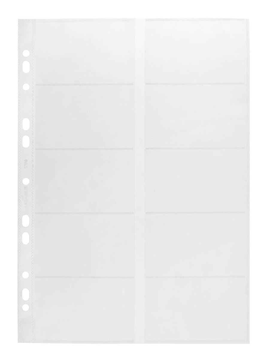 Durable VISIFIX Punched Pocket Wallets for Business Cards | 10 Pack | A4 Clear