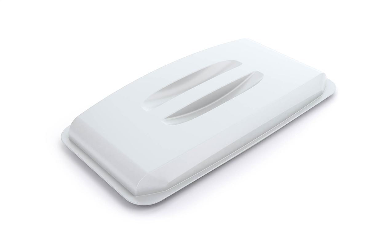 Durable 60L Bin Lid White | Rectangular Recycling Bin Lid | Food Safe | DURABIN