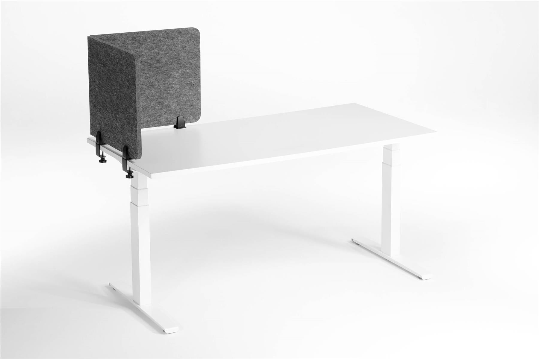 Durable Felt Desk Divider Panel | Visual Acoustic Privacy Partition 120cm | Grey
