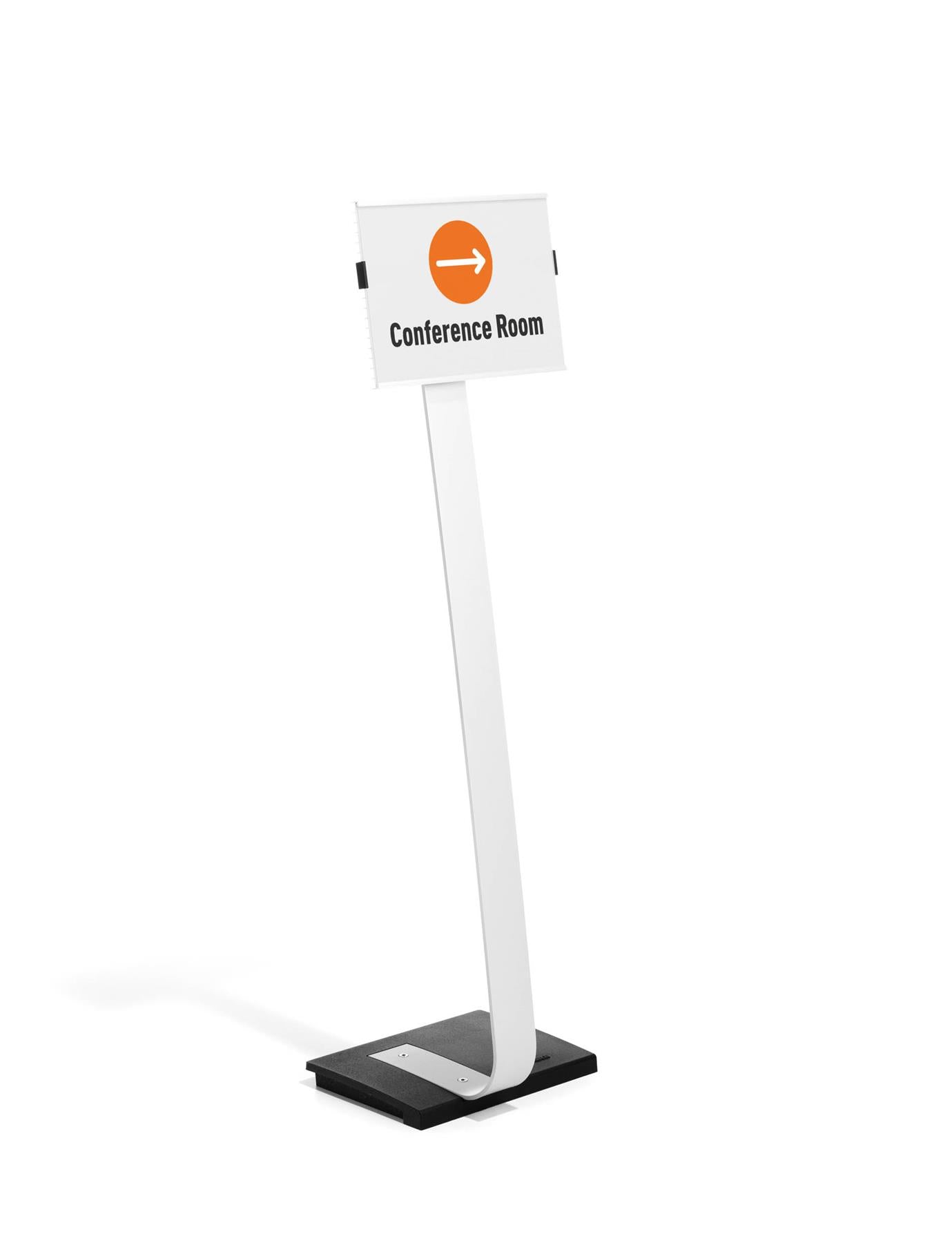 Durable INFO SIGN Aluminium Display Panel Info Floor Stand A4 | 1.18m | Silver