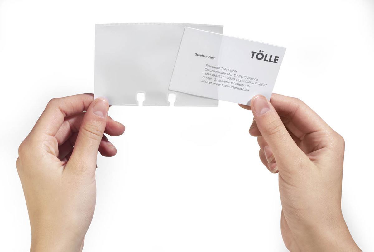 Durable VISIFIX TELINDEX Rotary File Business Card Pockets | 40 Pack