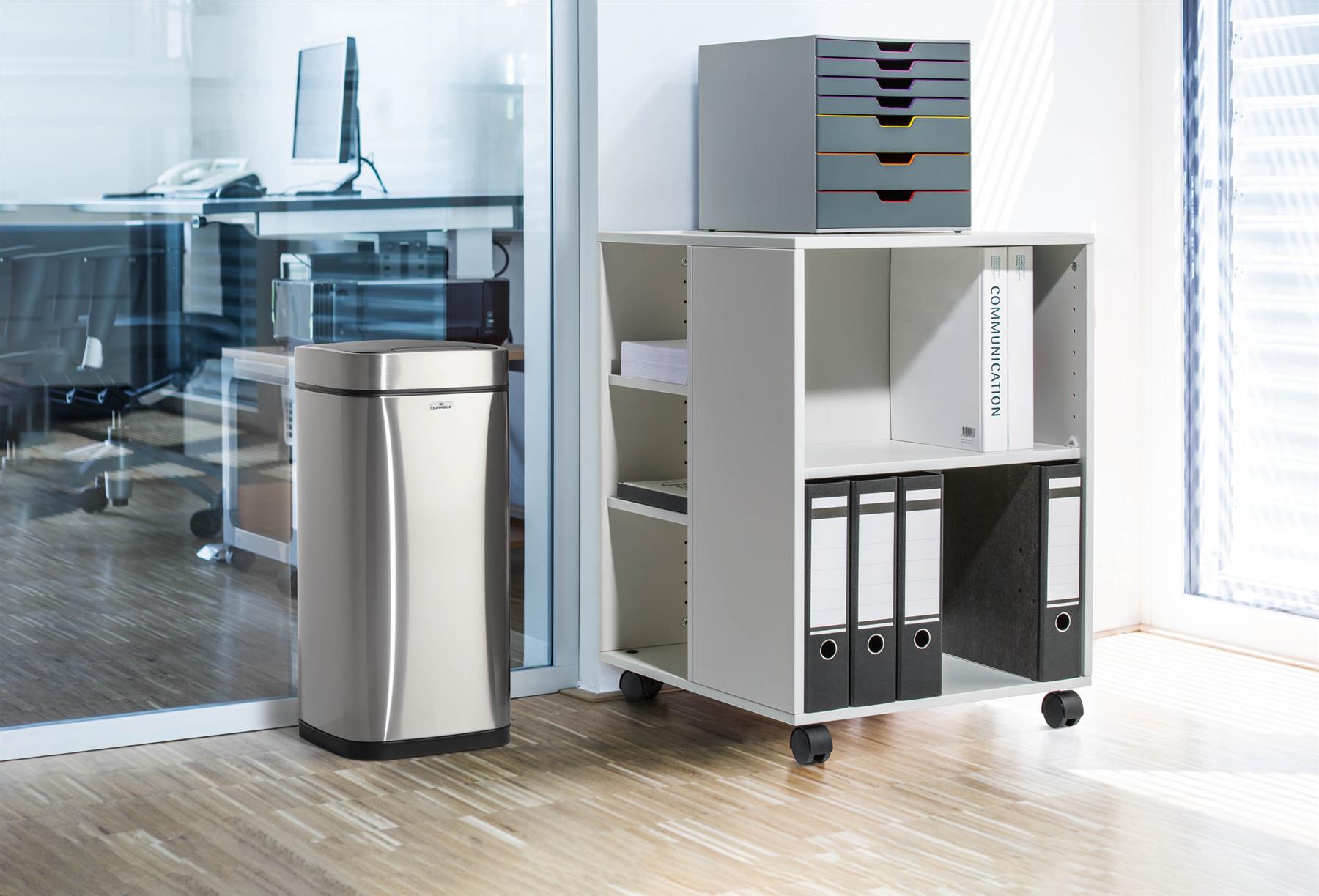 Durable Motion Sensor Bin | Smart Automatic Steel Kitchen Waste Bin | 21L Silver