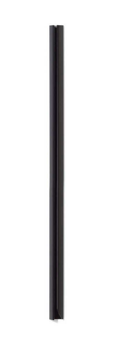 Durable SPINE BAR 100 Sheet Binding Bar for Unpunched Docs | 25 Pack | A4 Black