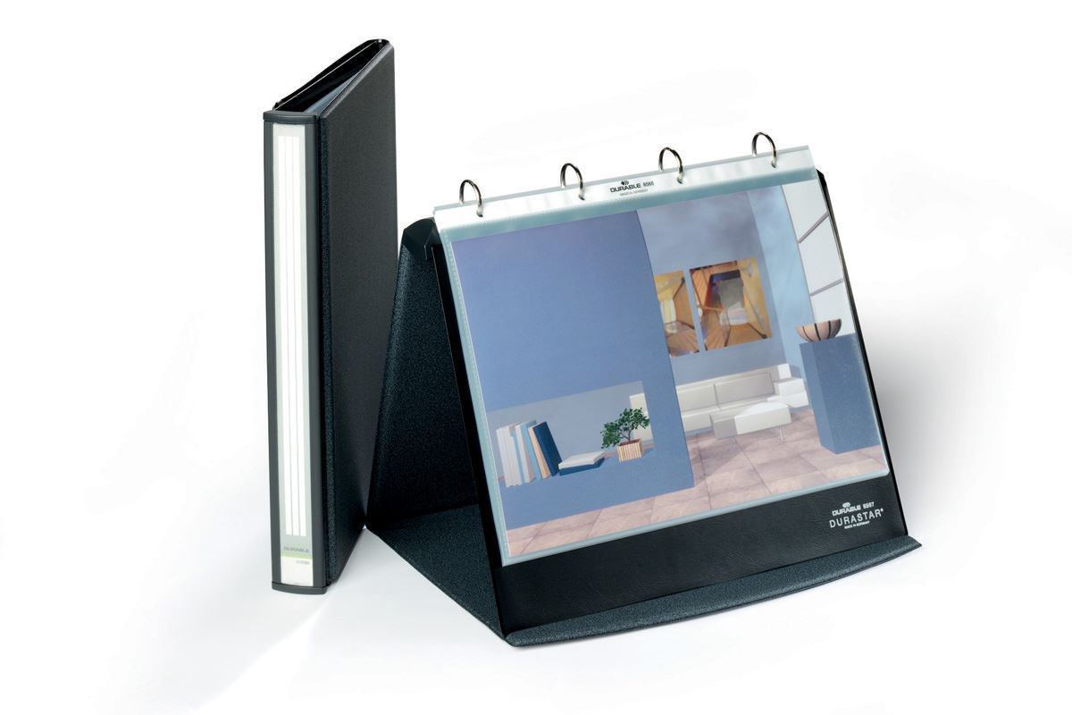 Durable DURASTAR Table Flipchart Stand Presentation Ring Binder | A4 Landscape