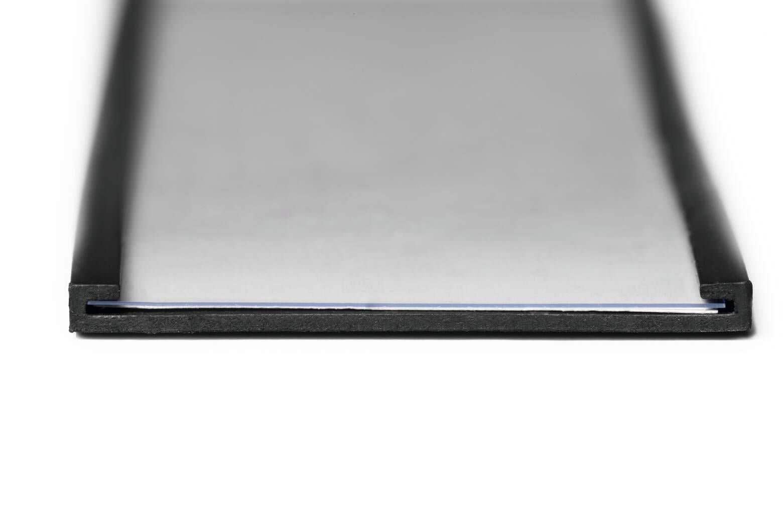 Durable Magnetic C Channel Ticket Lable Holders | 5 Pack | 200 x 40mm | Black