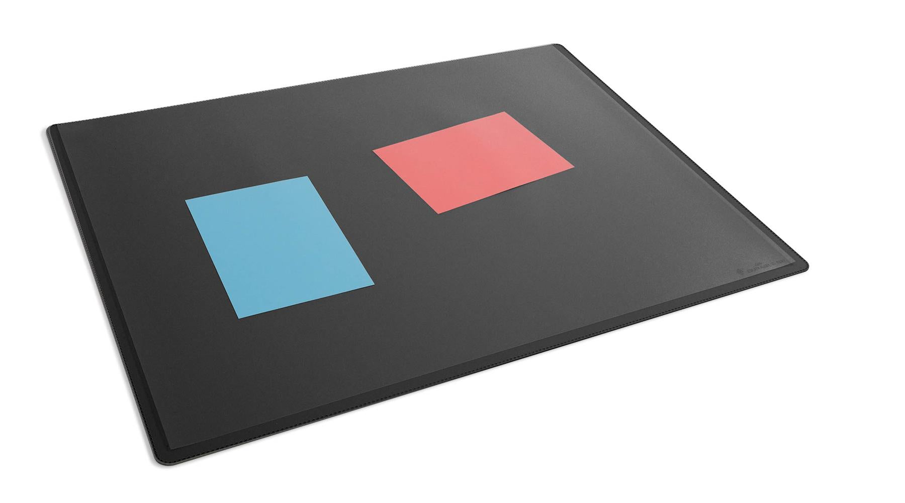Durable Clear Overlay Non-Slip Desk Mat Notes Protector Pad | 53x40 cm | Black