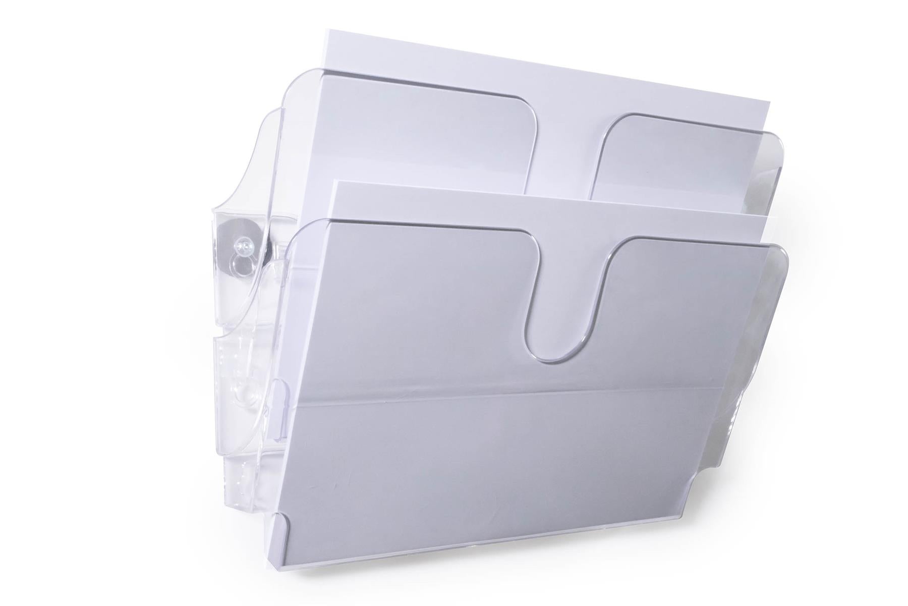 Durable A4 Magnetic Literature Holder | Dual Wall Display | FLEXIPLUS | Clear