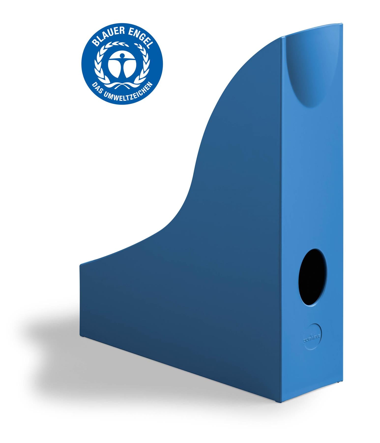Durable ECO Magazine Rack Recycled Plastic Document File Organiser | A4 Blue
