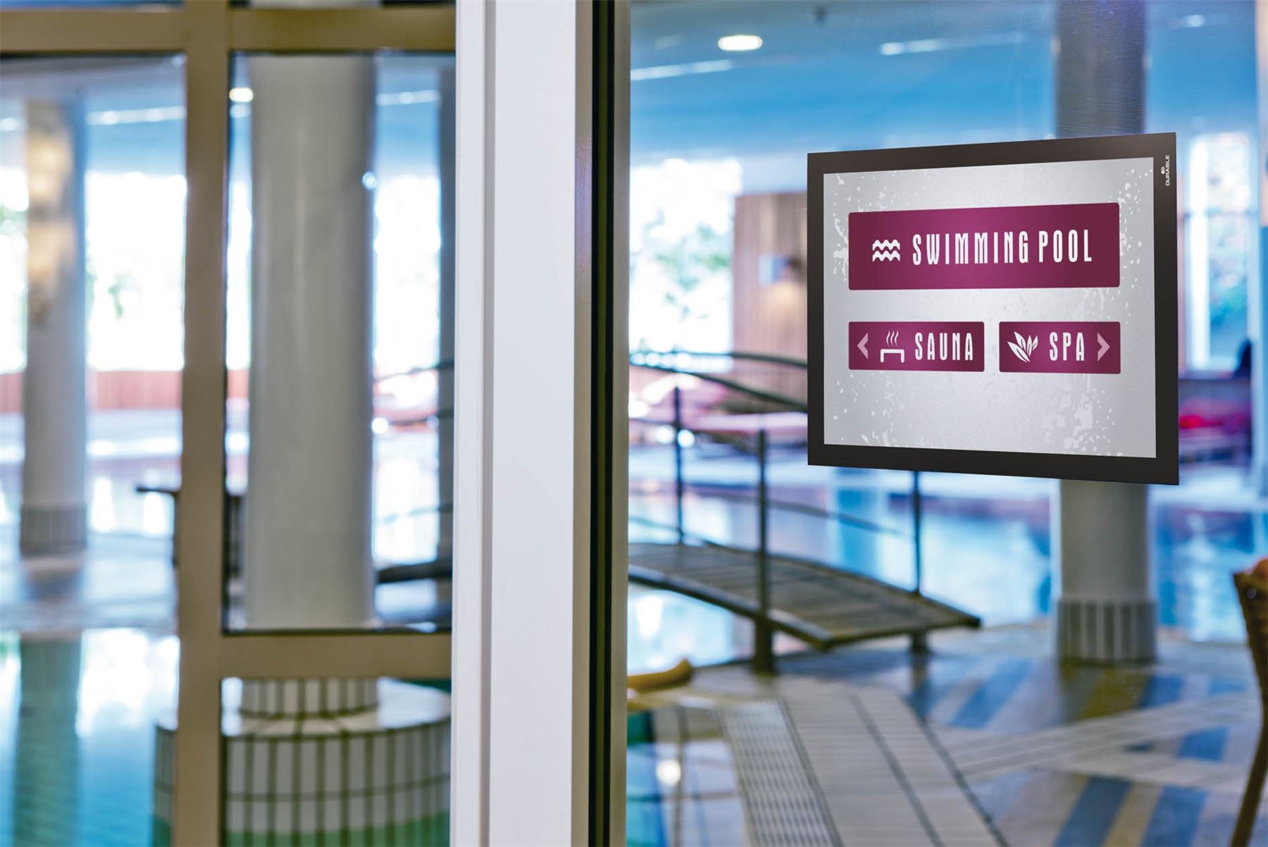 Durable DURAFRAME Self Adhesive Magnetic Signage Frame | A4 Black