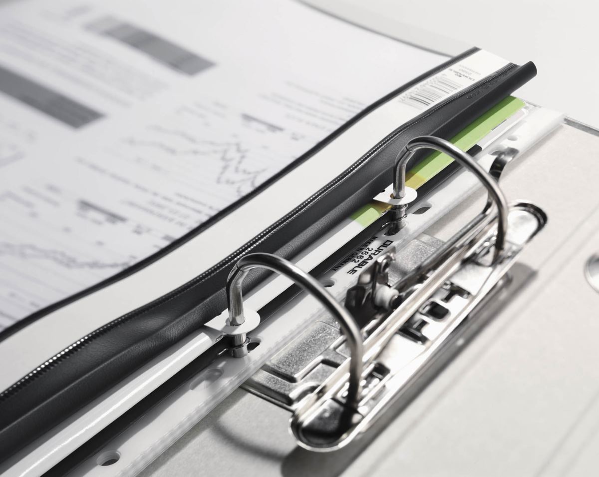 Durable Clear View Project Folder Report File + Filing Strip | 25 Pack | A4 Blue