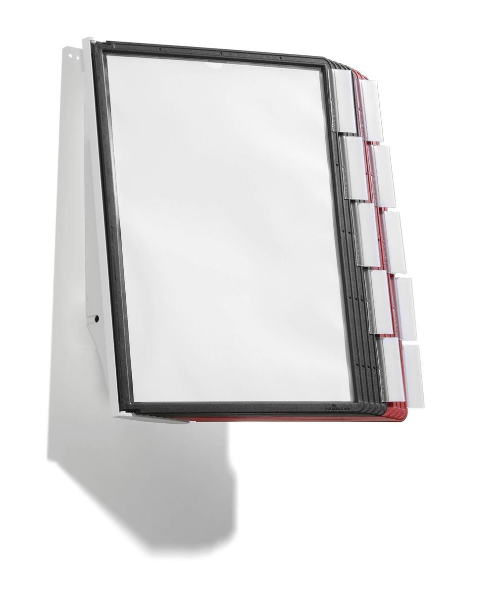 Durable SHERPA WALL 10 Display Panel Document Split Flap Index | A4 Colour Coded