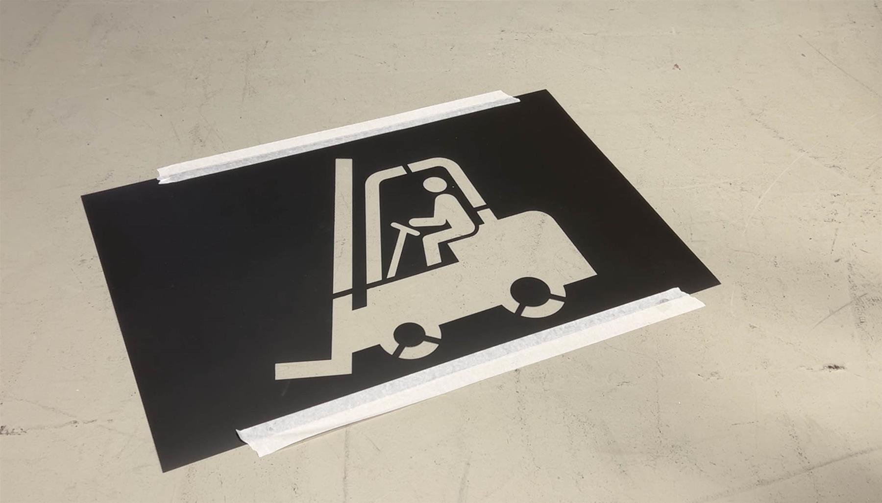 Durable DURALINE Warehouse Floor Marking 9 Stencil Set Logistics | 100 x 58cm